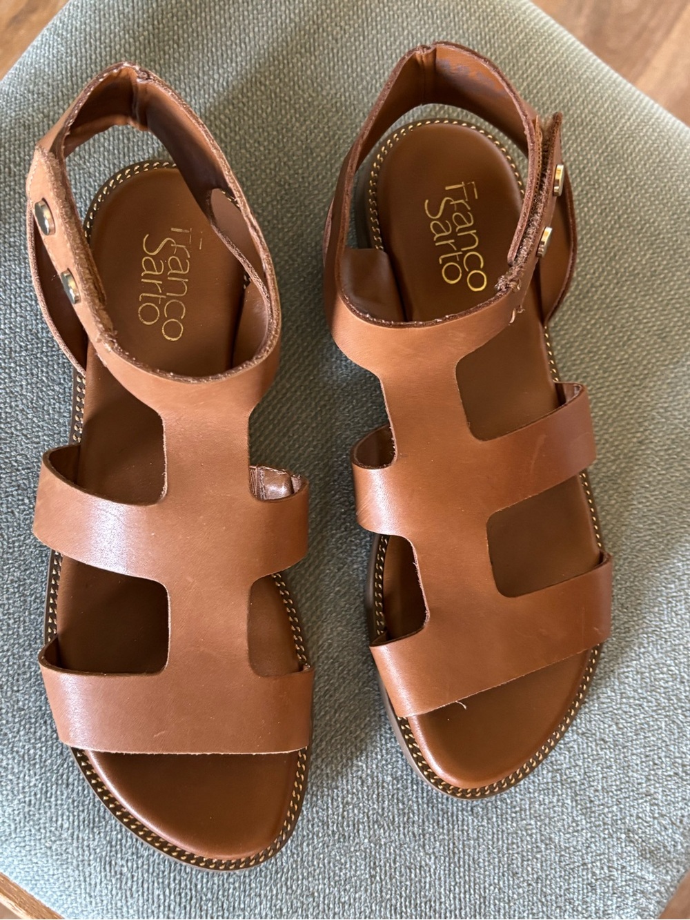Franco Sarto caramel tan  Gladiator sandals Sz 7.5